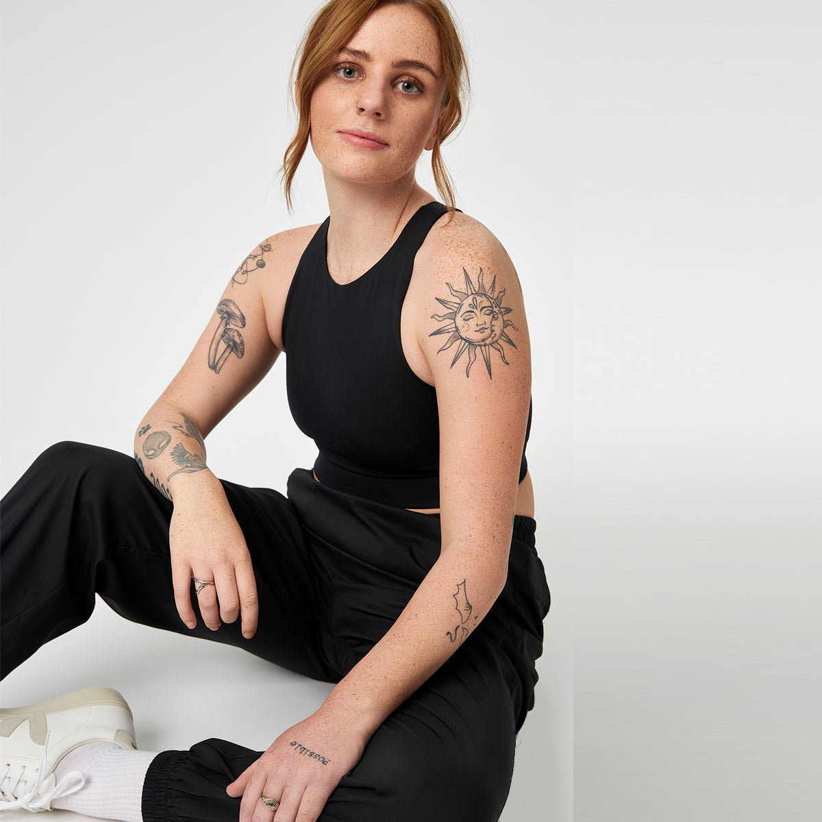 Girlfriend Collective Summit trackpants, sort - 6011 - BLACK - Black