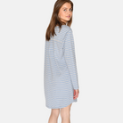 CCDK Nicole natkjole, blå - 60280 - 6022 - Faded Denim Stripe