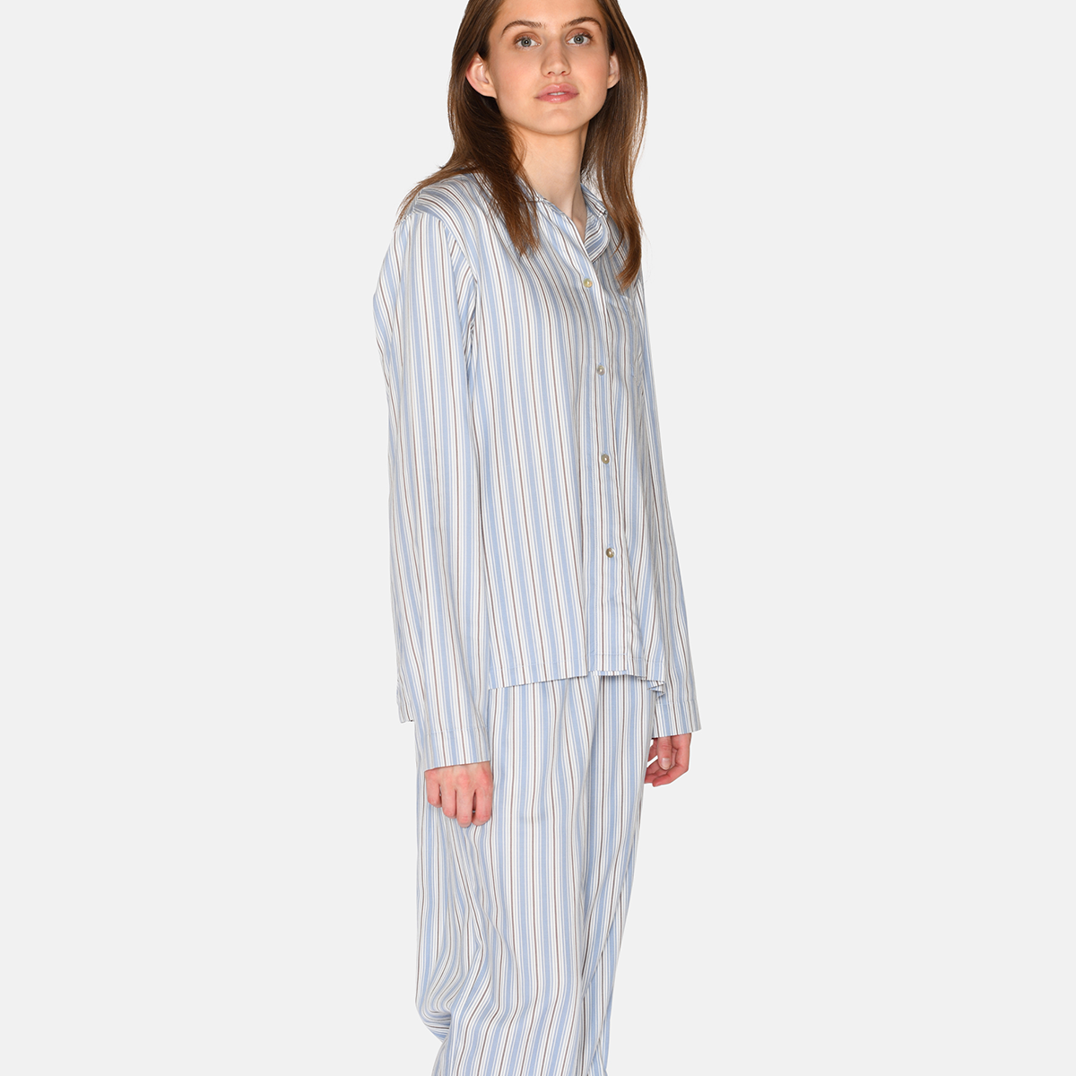 CCDK Amalie natskjorte, blå - 60920 - 6024 - Faded Denim Stripe