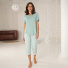 Lady Avenue Bamboo pyjamas, mintgrøn - 61-607 - 680 - Green Checks