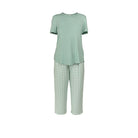 Lady Avenue Bamboo pyjamas, mintgrøn - 61-607 - 680 - Green Checks