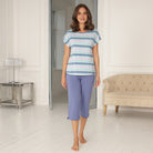 Lady Avenue Bamboo pyjamas, blå - 62-615 - 685 - Blue Lilac Aquarel