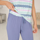 Lady Avenue Bamboo pyjamas, blå - 62-615 - 685 - Blue Lilac Aquarel