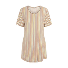 Lady Avenue Bamboo natkjole, multi - 62-702 - 648 - Mocca/Kiwi Stripe