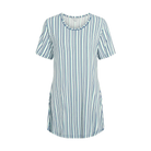 Lady Avenue Bamboo natkjole, multi - 62-702 - 650 - Blue/Grey Stripe
