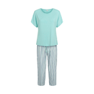 Lady Avenue Bamboo pyjamas, blå - 62-715 - 650 - Blue/Grey Stripe