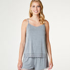 CCDK Kendall Chemise top, grå - 66090 - 9015 - Grey Melange