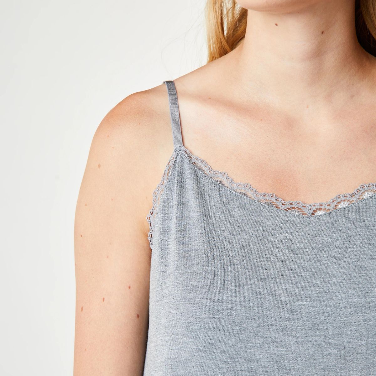 CCDK Kendall Chemise top, grå - 66090 - 9015 - Grey Melange
