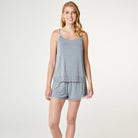 CCDK Kendall Chemise top, grå - 66090 - 9015 - Grey Melange