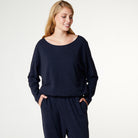 CCDK Lydia Cosy bluse, blå - 622129 - 4060 - Dark Navy