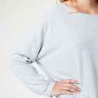 CCDK Lydia Cosy bluse, grå - 622129 - 4015 - Grey Melange