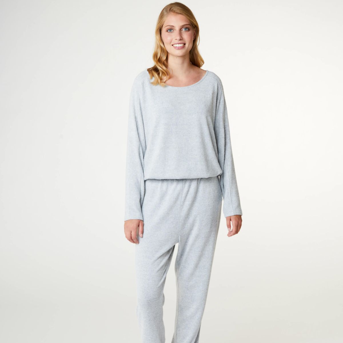 CCDK Lydia Cosy bluse, grå - 622129 - 4015 - Grey Melange