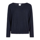CCDK Lydia Cosy bluse, blå - 622129 - 4060 - Dark Navy