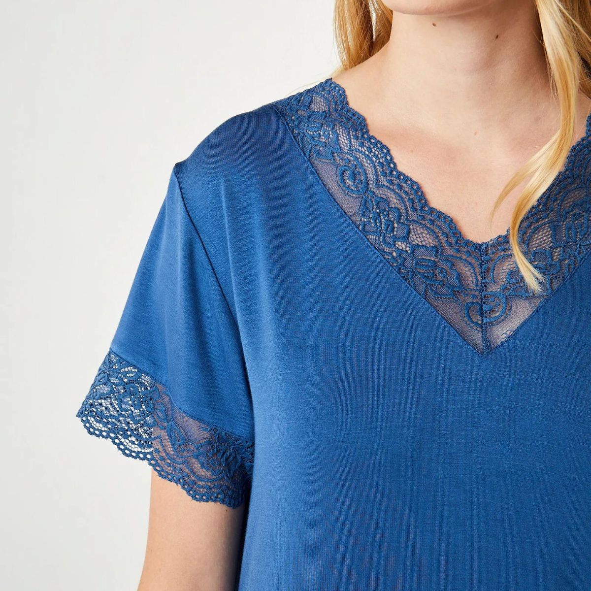 CCDK Karita natkjole, blå - 622706 - 4395 - Ensign Blue