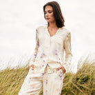 CCDK Josephine natskjorte, multi - 623110 - 56088 - Crystal Gray