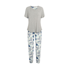 Lady Avenue Bamboo pyjamas, multi - 63-710 - 655 - Blue/Grey Floral