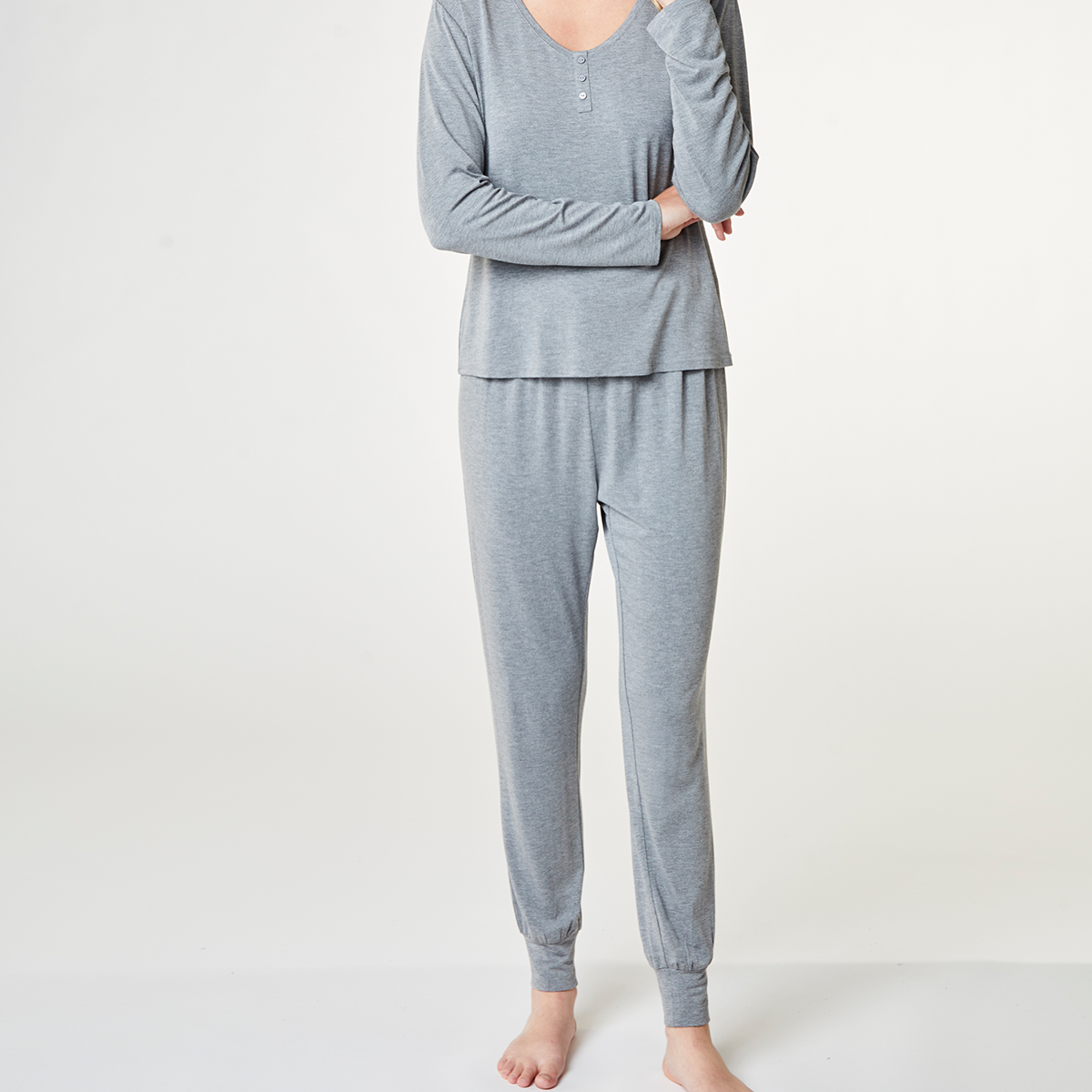 CCDK Johanne natbukser, grå - 66130 - 9015 - Grey Melange