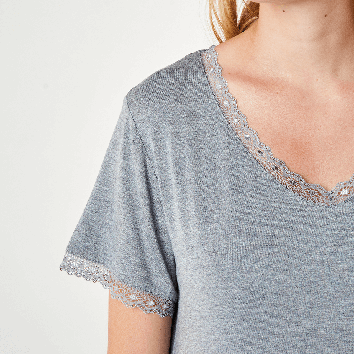 CCDK Jacqueline natkjole, grå - 622119 - 9015 - Grey Melange