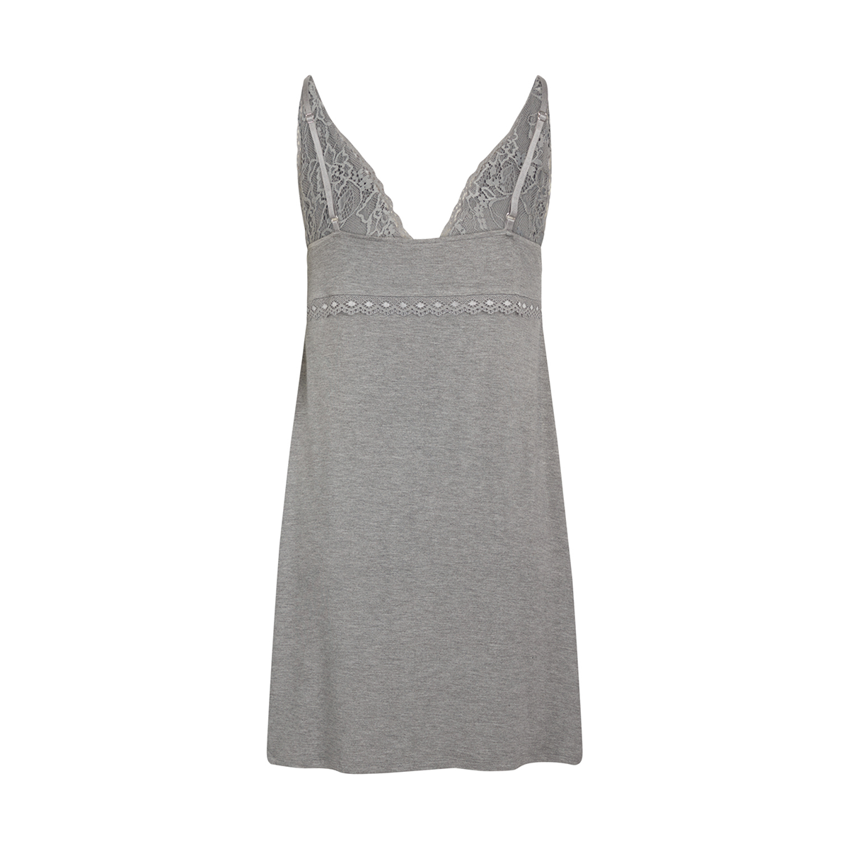 CCDK Jennifer Chemise natkjole, grå - 66270 - 9015 - Grey Melange