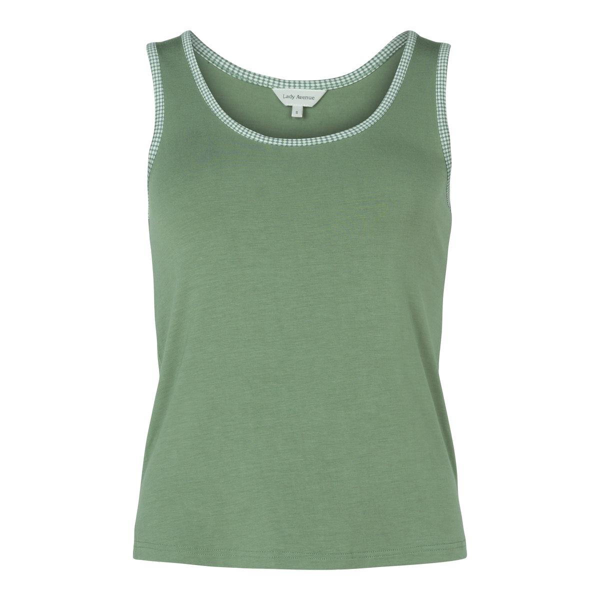 Lady Avenue Bamboo pyjamas, grøn - 67-400 - 674 - Green Pepita