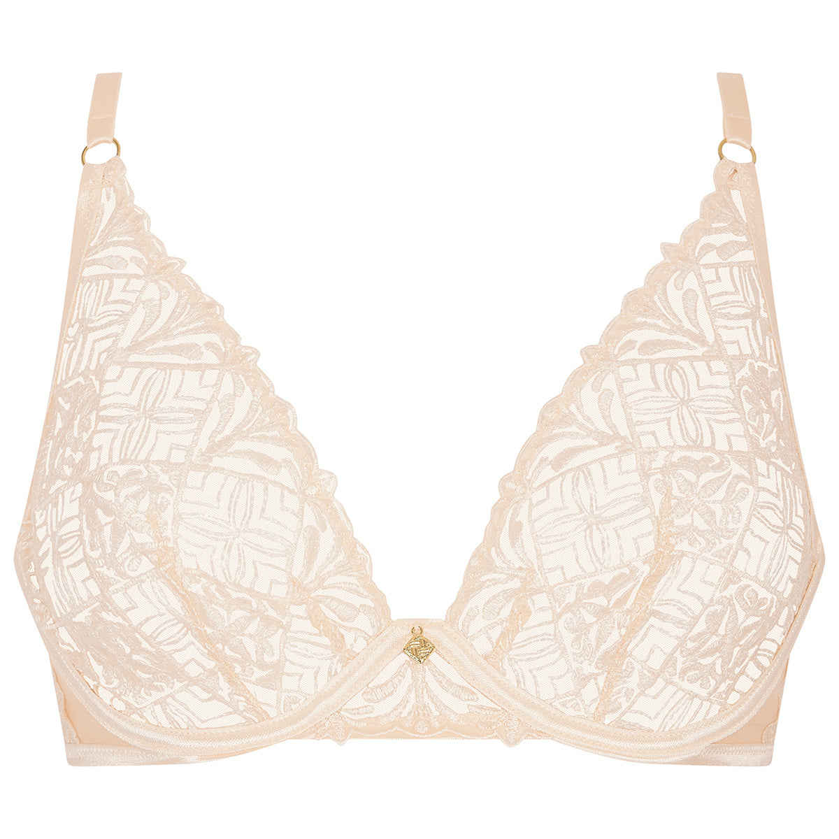Aubade Iconic Calypso trekant BH, creme - 6CF12 - DUNN - Dune