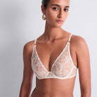 Aubade Iconic Calypso trekant BH, creme - 6CF12 - DUNN - Dune