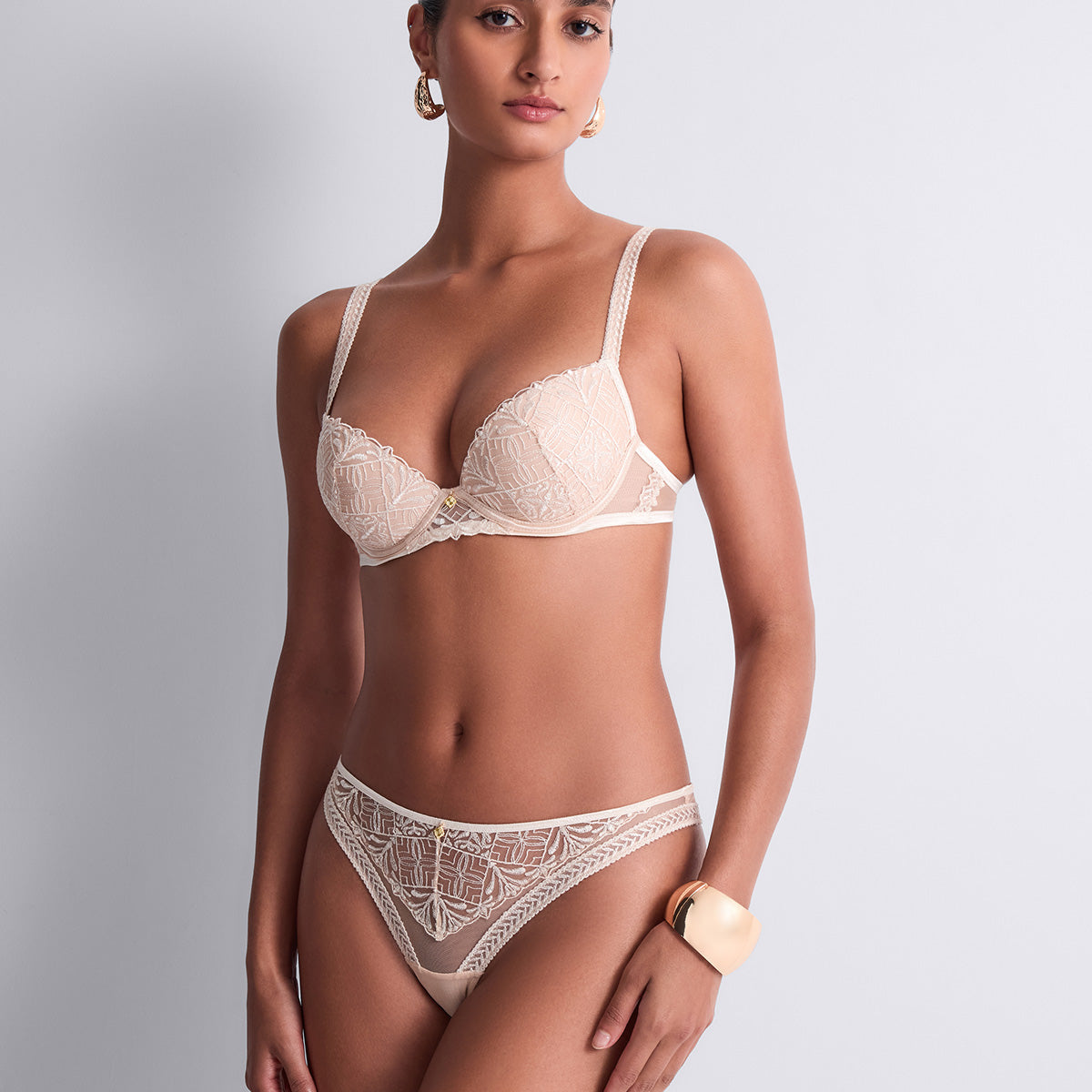 Aubade Iconic Calypso plunge BH, creme - 6CN08 - DUNN - Dune