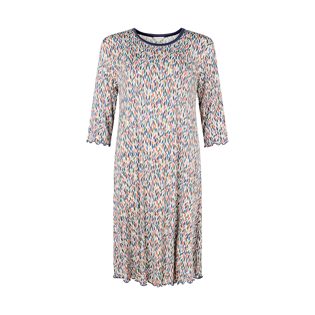 Lady Avenue Bamboo natkjole, multi - 73-1141 - 361 - Army/Terracotta