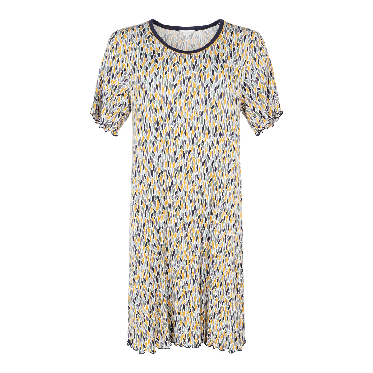 Lady Avenue Bamboo natkjole, multi - 73-1140 - 360 - Blue/Amber