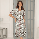 Lady Avenue Bamboo natkjole, multi - 78-2495 - 1082 - Forrest Flower