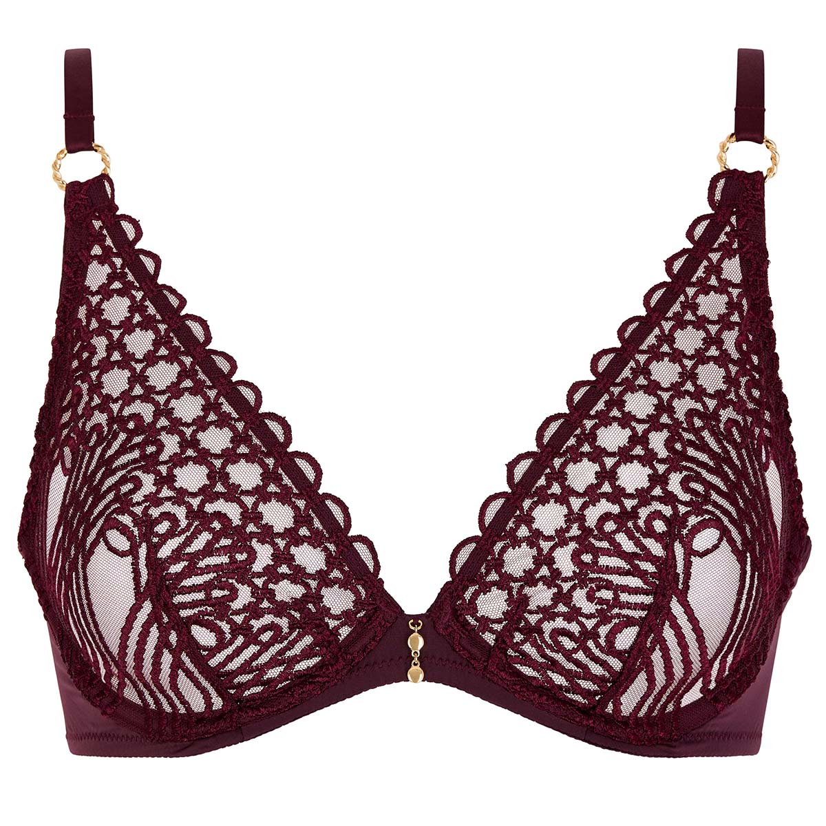 Aubade Eloge Du Desir trekant BH, lilla - 7CF12 - DEBE - Deep Berry