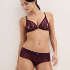 Aubade Eloge Du Desir trekant BH, lilla - 7CF12 - DEBE - Deep Berry