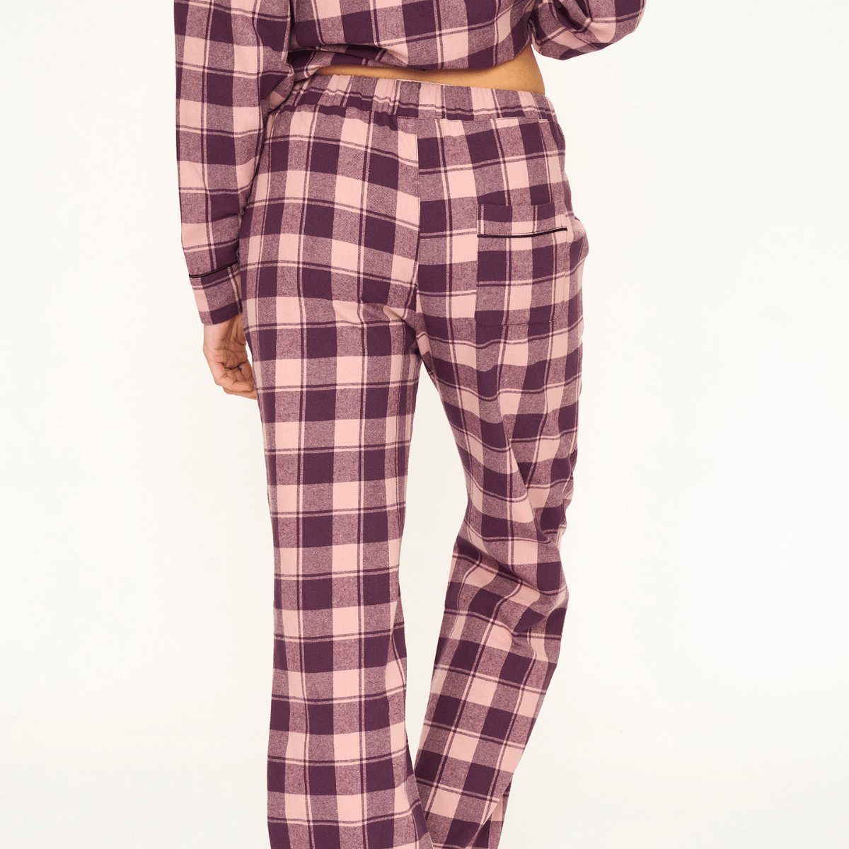 JBS of Denmark Flannel natbukser, multi - 8-1123-21 - 6977 - Rose