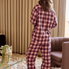 JBS of Denmark Flannel natbukser, multi - 8-1123-21 - 6977 - Rose