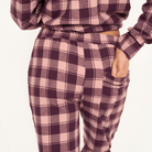 JBS of Denmark Flannel natbukser, multi - 8-1123-21 - 6977 - Rose