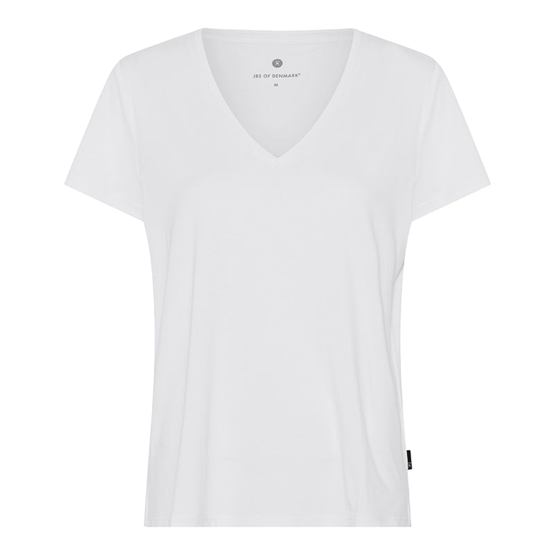 JBS of Denmark Bamboo Blend V-Tee t-shirt, hvid - 8-11230-20 - 1 - White