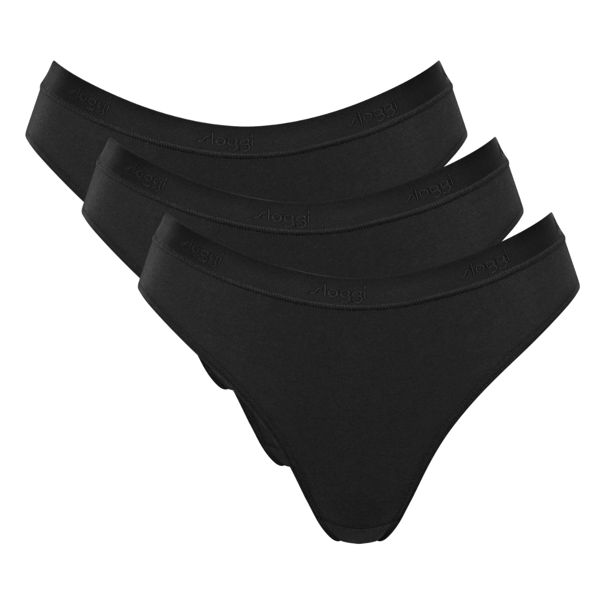 Sloggi Go Casual 3-pak tai trusse, sort - 10217793 - 0004 - Black