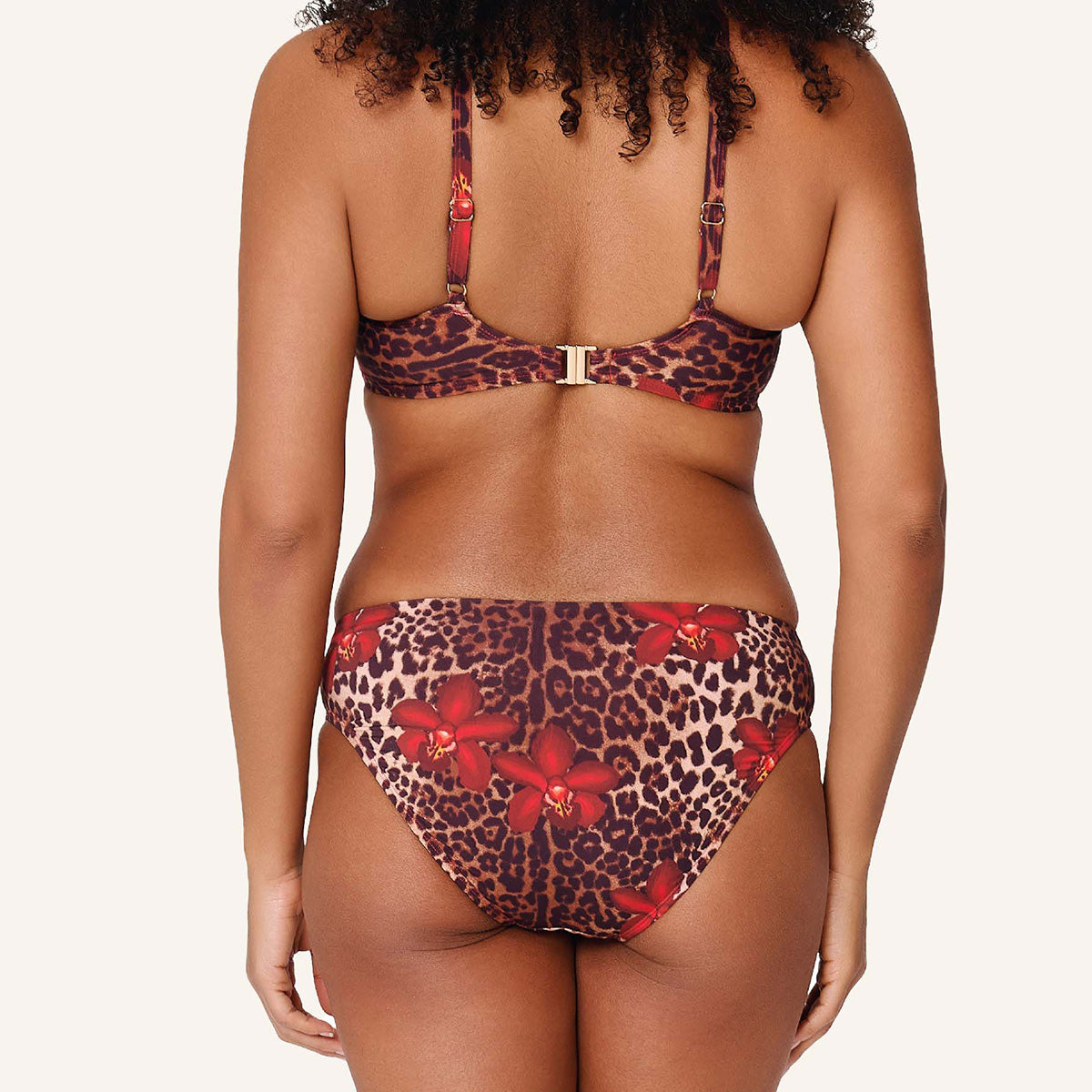 LingaDore Leopard Flower Shine tai bikinitrusse, leopard - 8201B - 340 - Leopard Flower