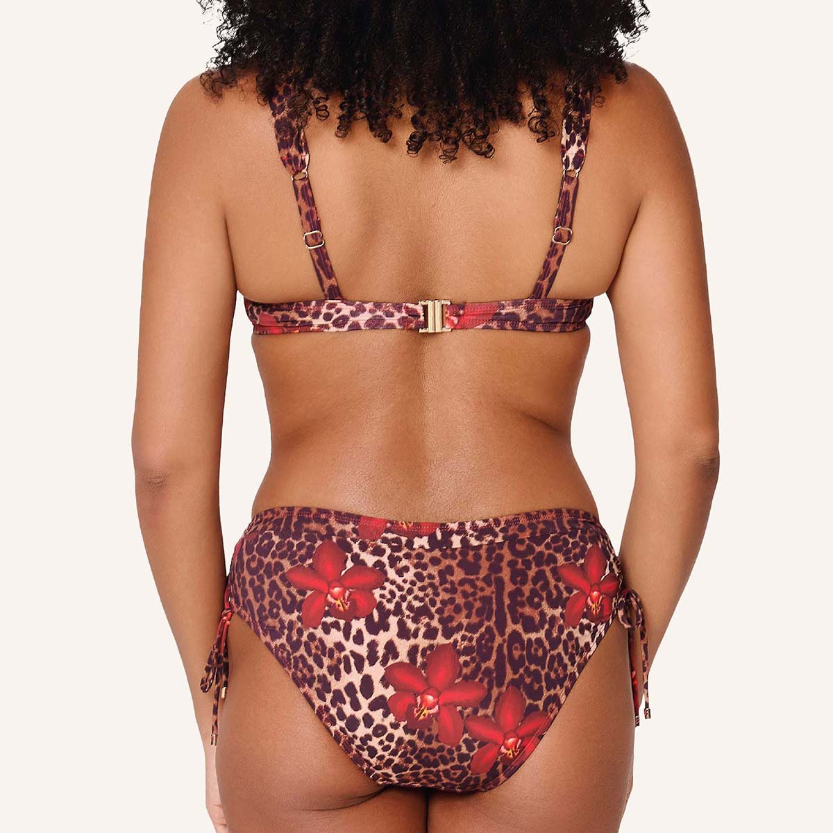 LingaDore Leopard Flower Shine tai bikinitrusse, leopard - 8201SH - 340 - Leopard Flower