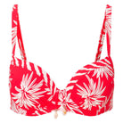 LingaDore Fresh Flowers bikini top med bøjle, rød - 8203BT - 343 - Leaf Stripe