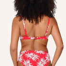 LingaDore Fresh Flowers bikini top med bøjle, rød - 8203BT - 343 - Leaf Stripe