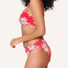 LingaDore Fresh Flowers tai bikinitrusse, rød - 8203B - 343 - Leaf Stripe