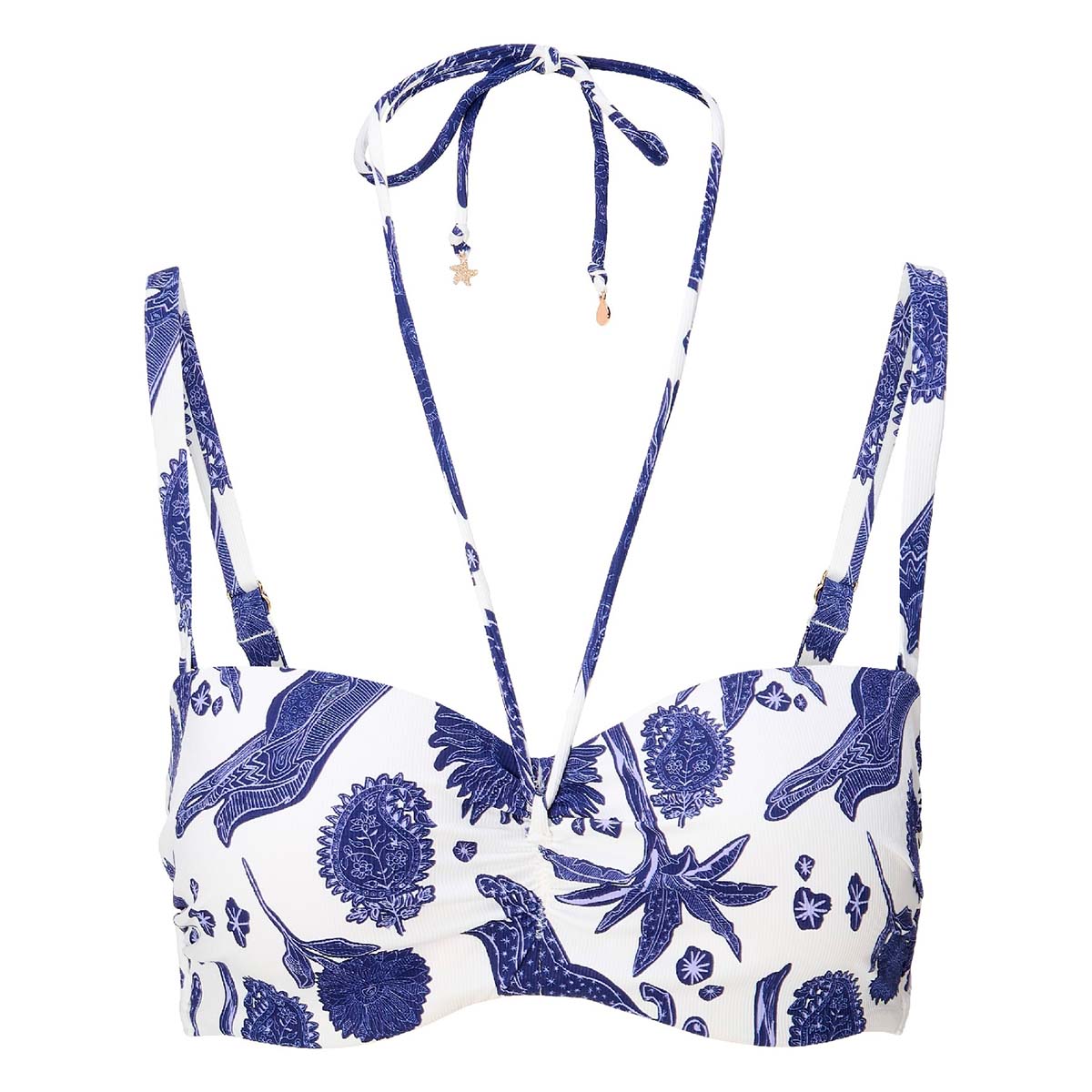LingaDore Under The Greek Sun bikini top med bøjle, multi - 8206BC - 345 - Blue White Print