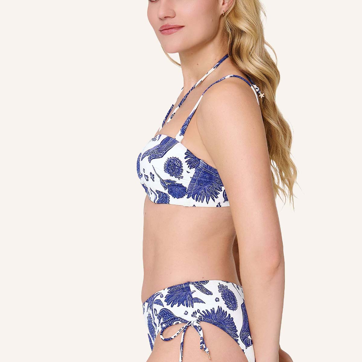 LingaDore Under The Greek Sun bikini top med bøjle, multi - 8206BC - 345 - Blue White Print