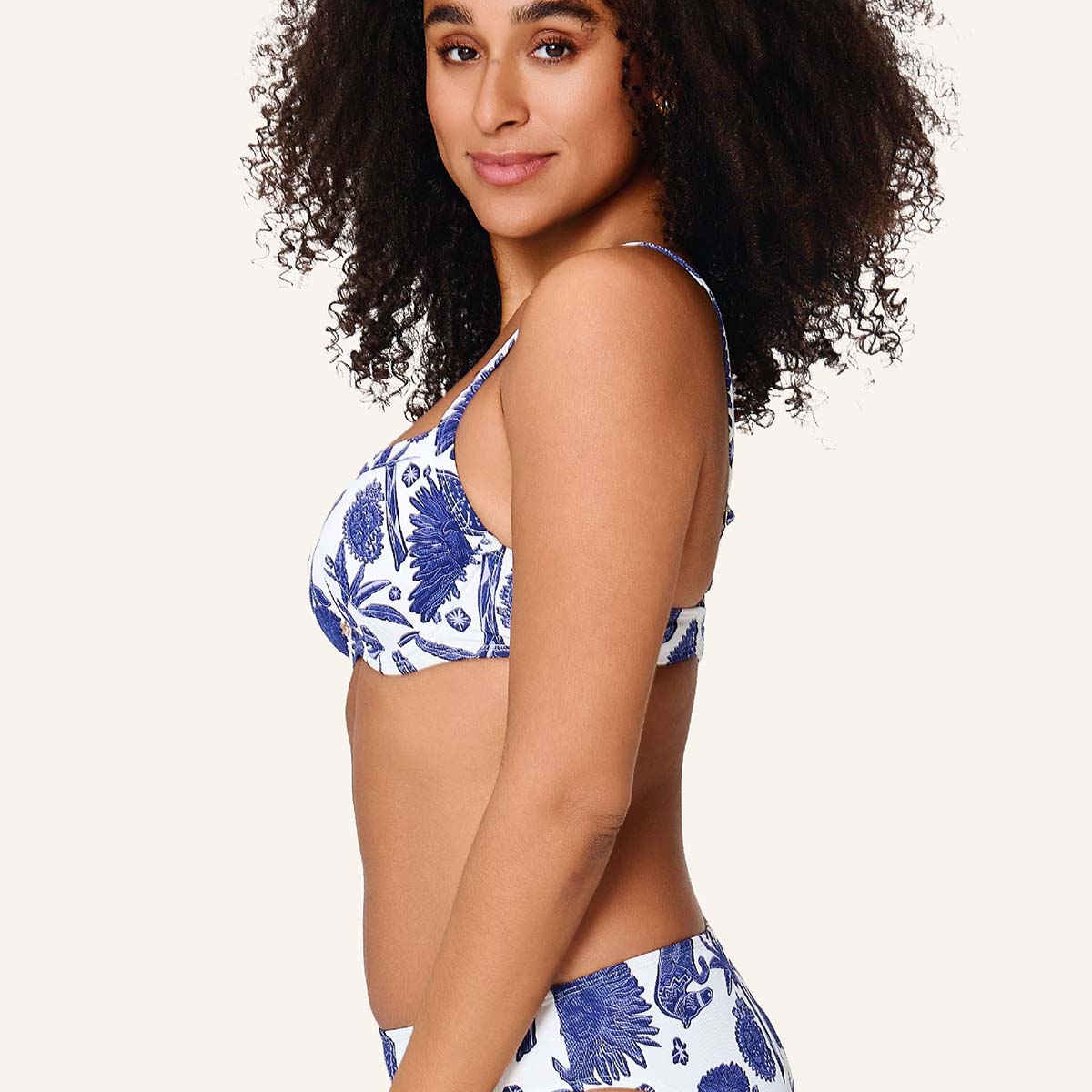 LingaDore Under The Greek Sun bikini top med bøjle, multi - 8206BT - 345 - Blue White Print