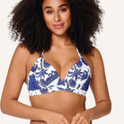 LingaDore Under The Greek Sun bikini top med bøjle, multi - 8206TB - 345 - Blue White Print