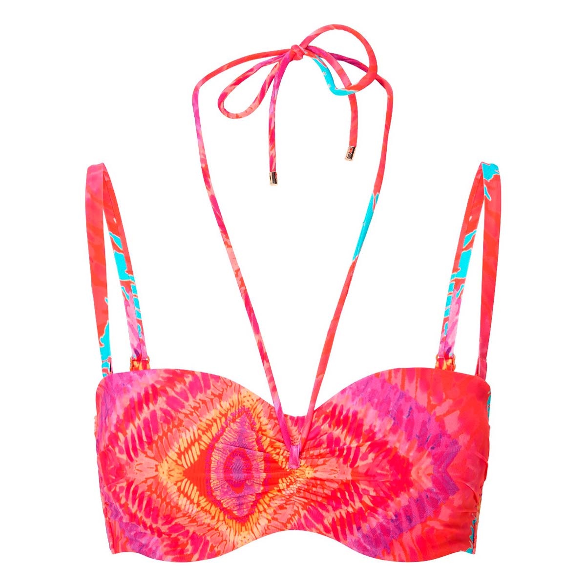 LingaDore Beach Vibes Only bikini top med bøjle, orange - 8210BC - 347 - Sea Coral