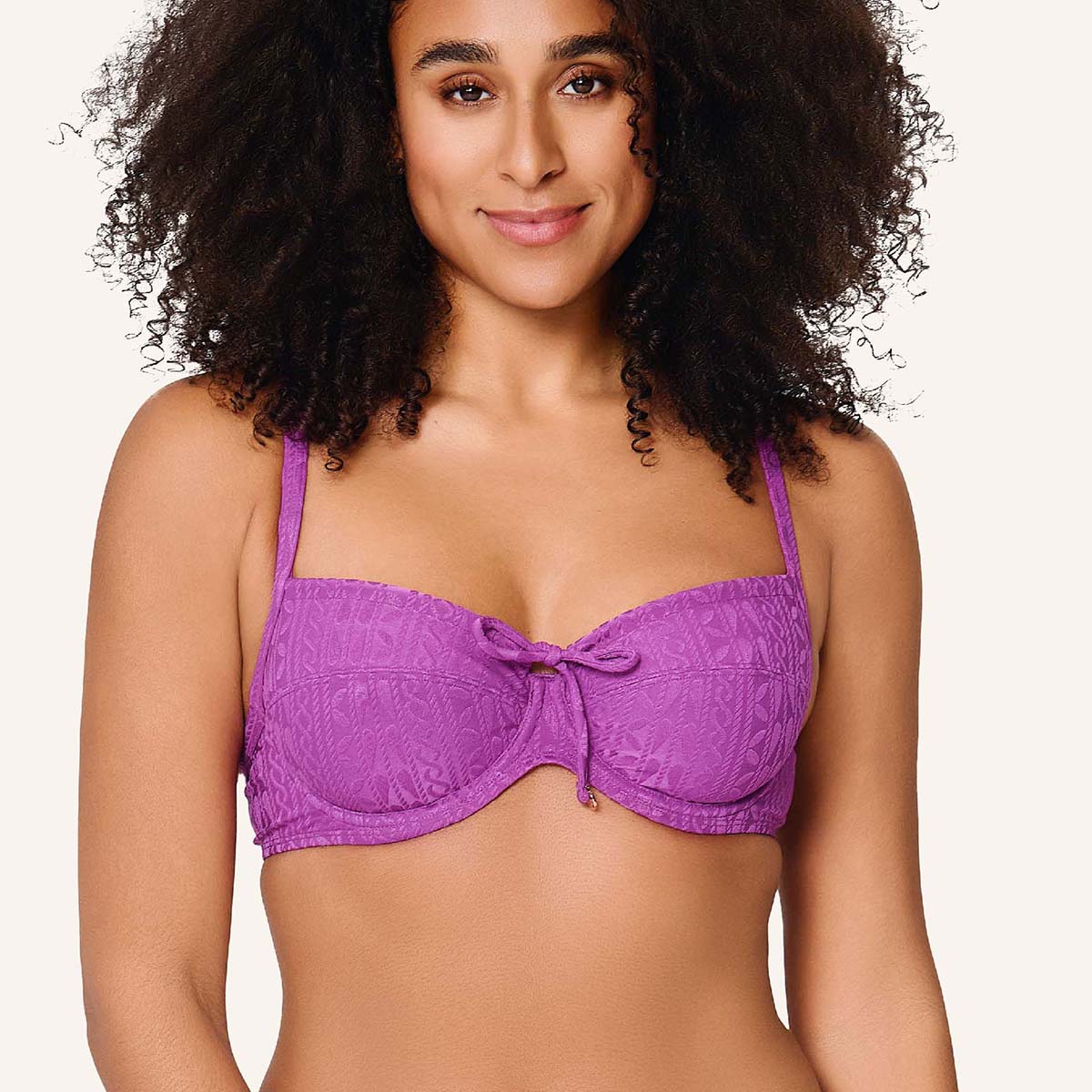LingaDore Purple Pulse bikini top med bøjle, pink - 8213A - 350 - Sparkling Grape