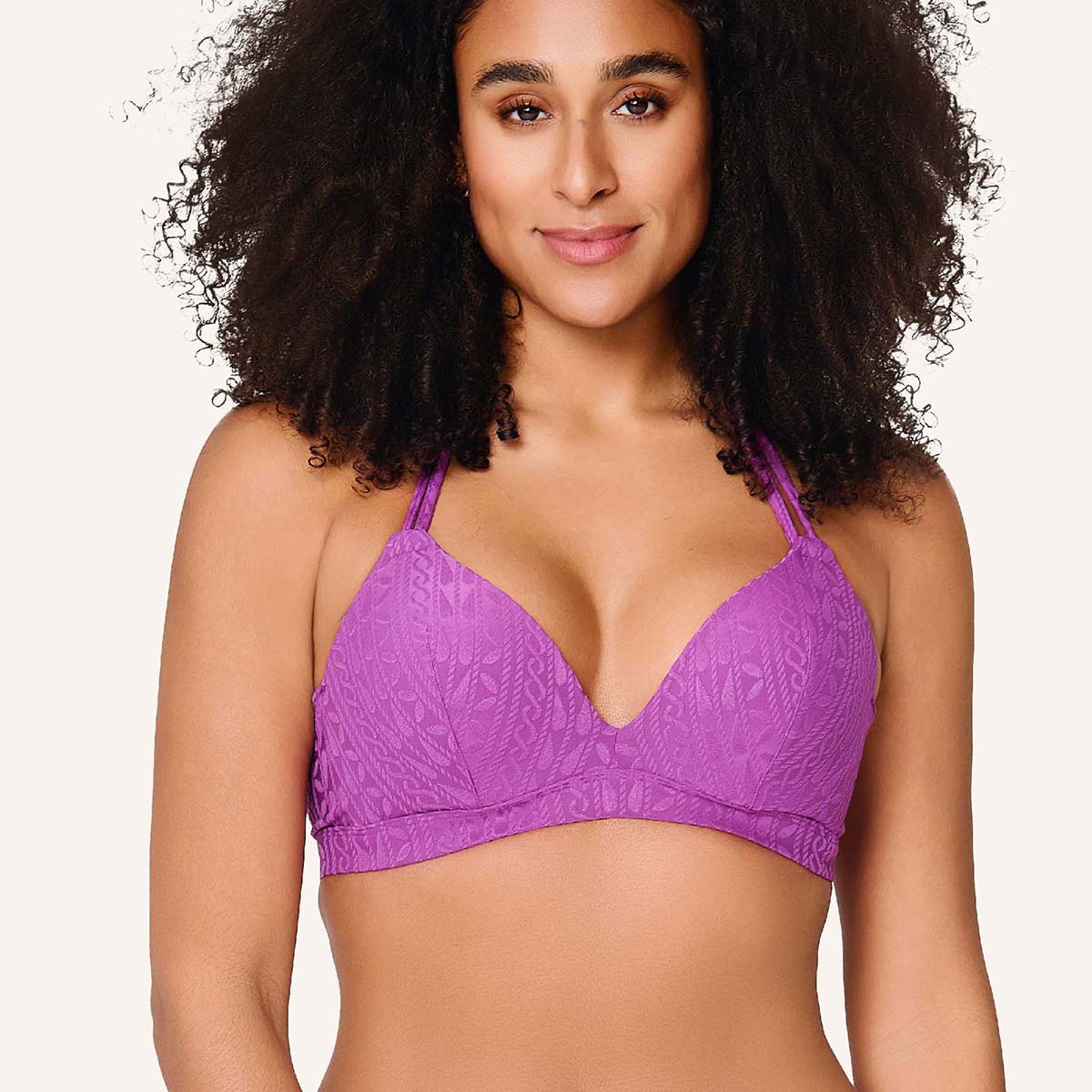LingaDore Purple Pulse bikini top med bøjle, pink - 8213TB - 350 - Sparkling Grape