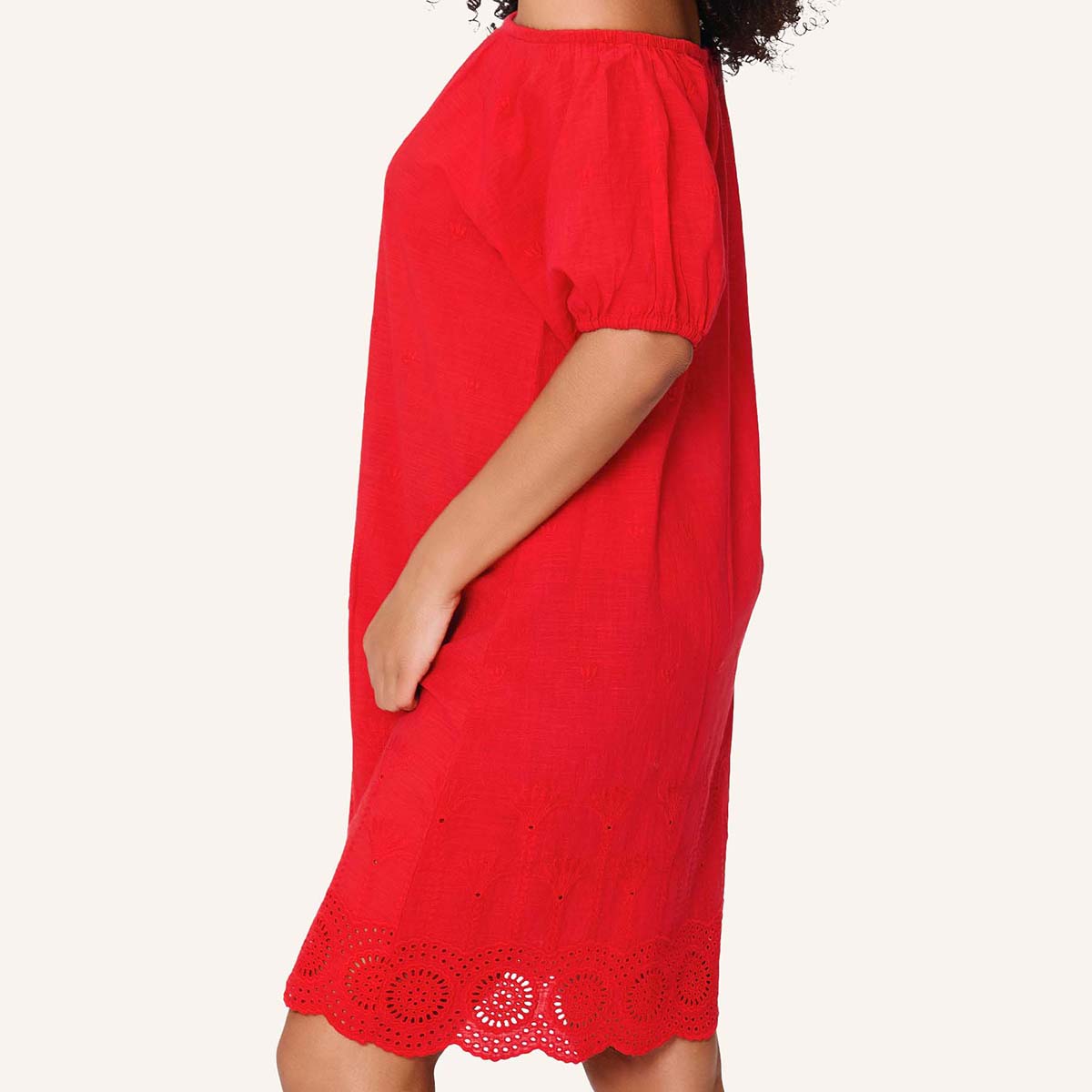 LingaDore Cotton Comfy strandkjole, rød - 8226 - 341 - Venere Red